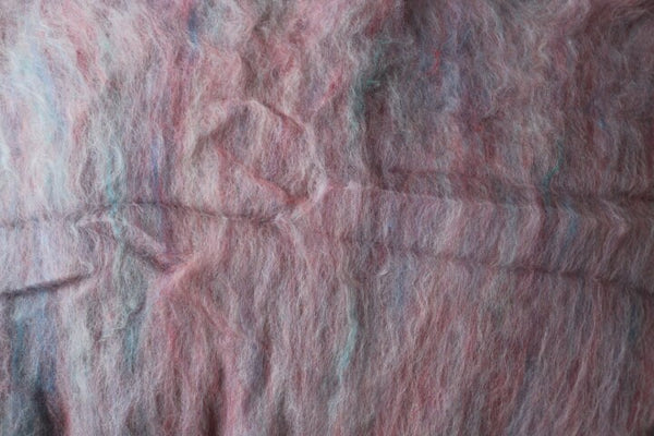 Wool fiber batt in pink, Valentines Day, Carded Batt, Big Batt, 6oz
